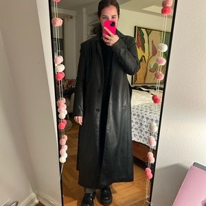 Zara Leather Trench Coat